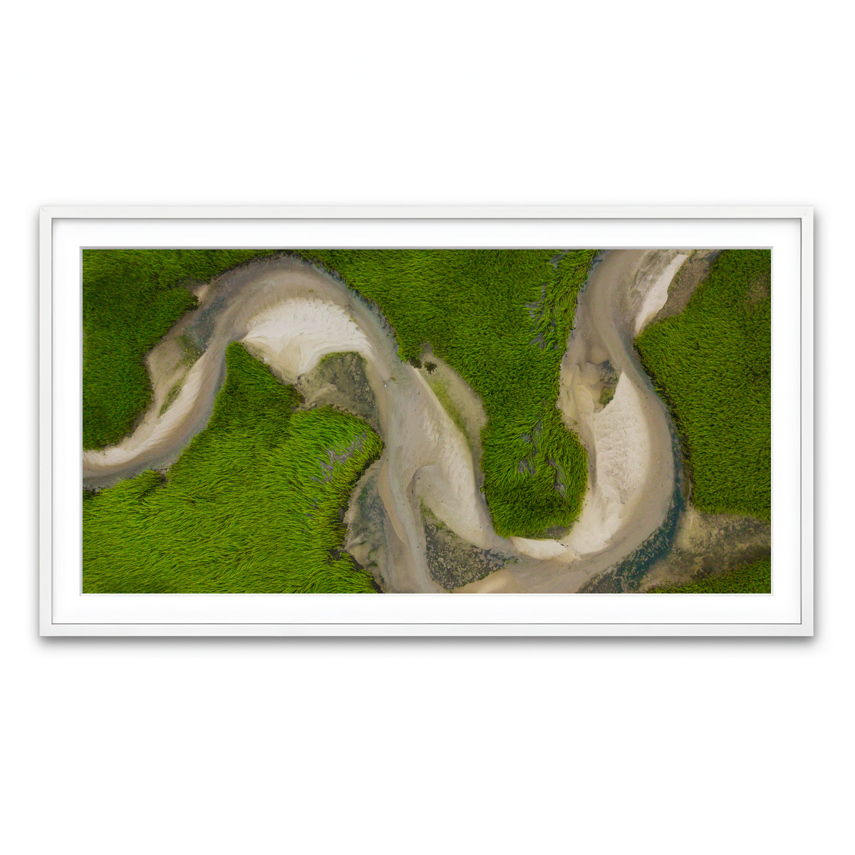 Framed Print 2x1 White