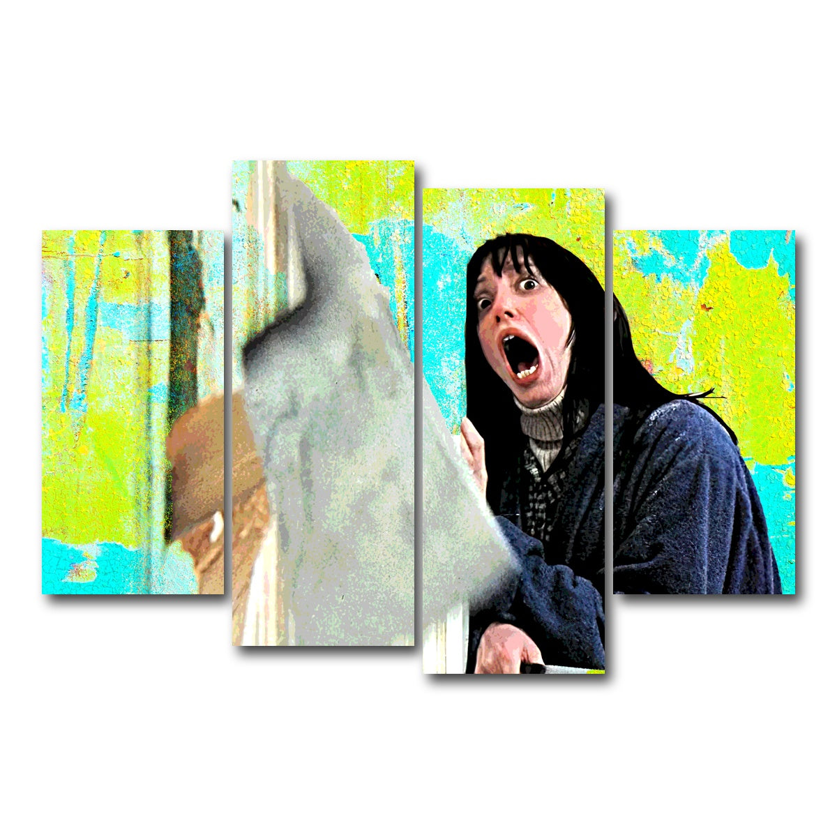 AUTO-MOCKUP WHITE | Here's Johnny | 4 Piece | Gallery Wrap Canvas | group=4_short