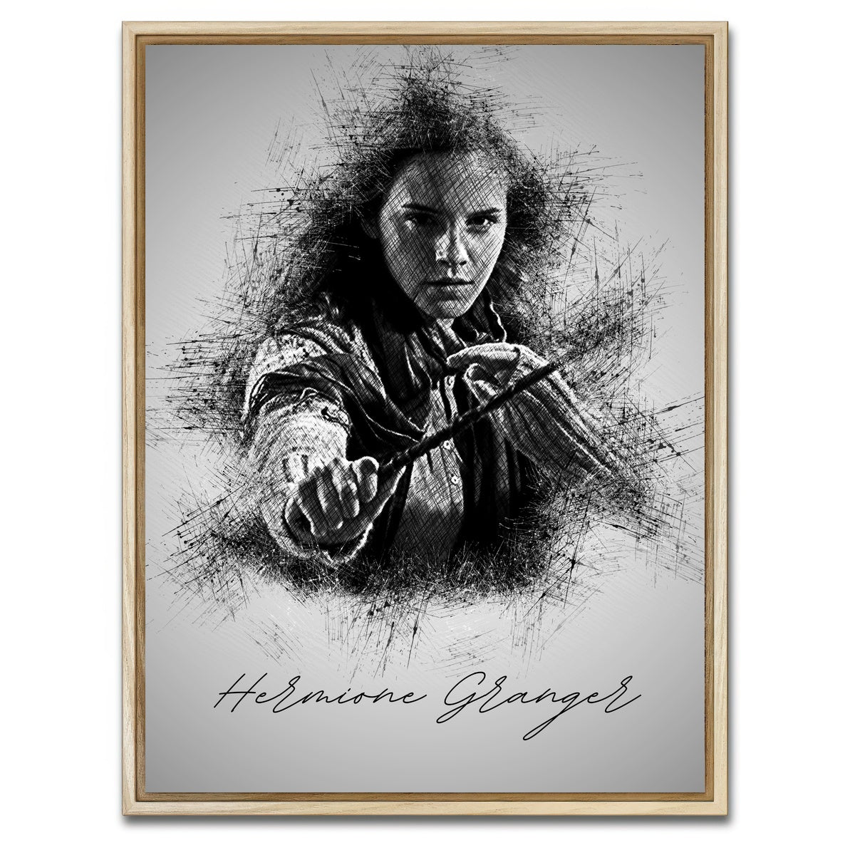 AUTO-MOCKUP WHITE | Hermione Granger | 1 Piece | Natural Framed Canvas | group=3x4