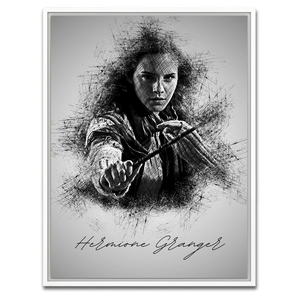 AUTO-MOCKUP WHITE | Hermione Granger | 1 Piece | White Framed Canvas | group=3x4