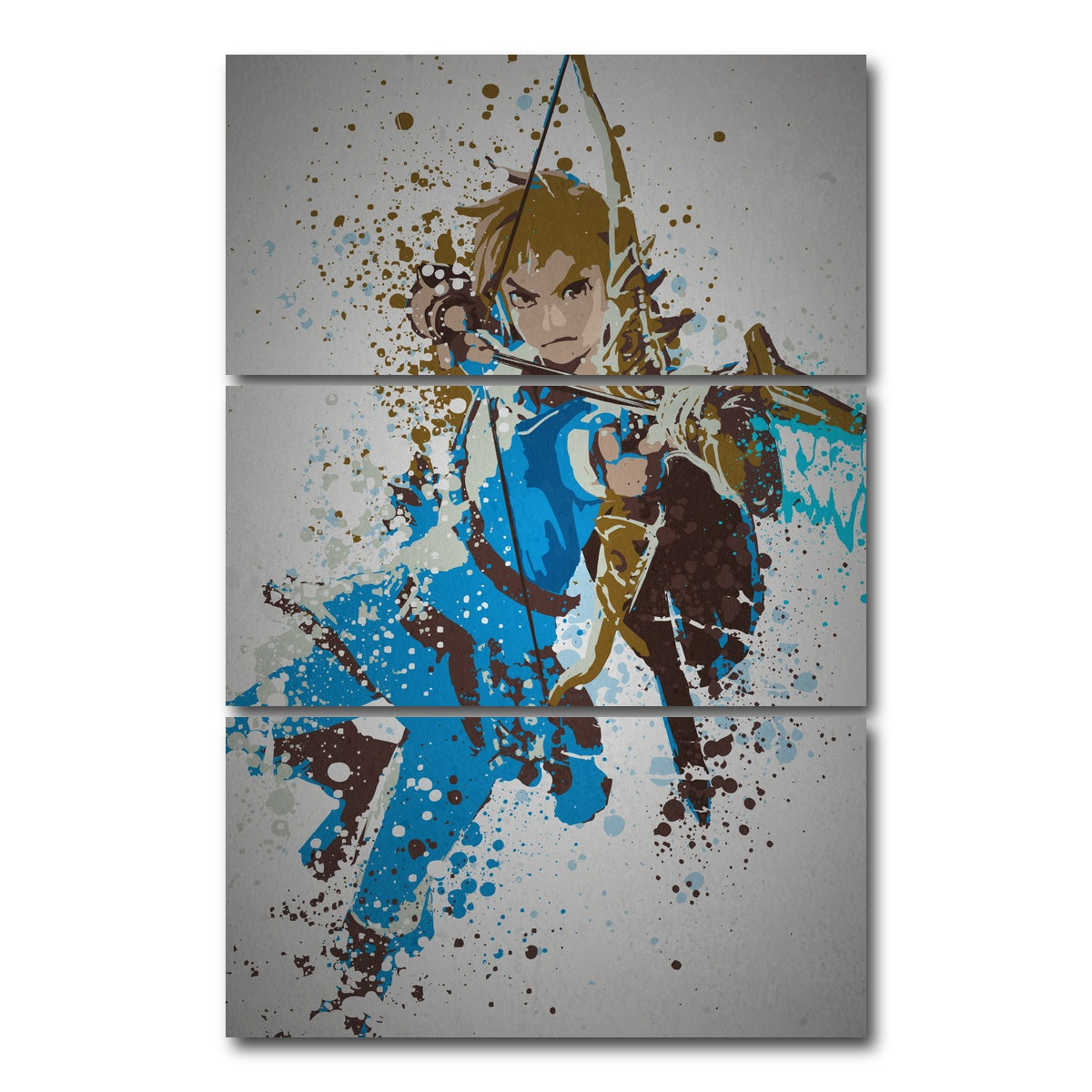 AUTO-MOCKUP WHITE | Hero of the Wild | 3 Piece | Gallery Wrap Canvas | group=12x24_stacked