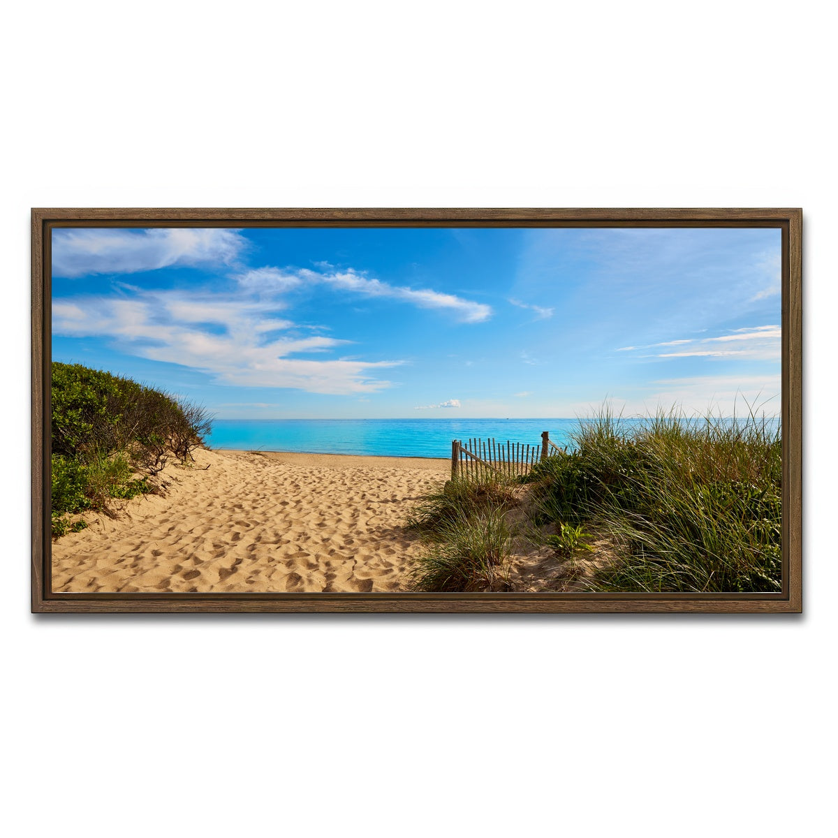 AUTO-MOCKUP WHITE | Herring Cove Beach | 1 Piece | Walnut Framed Canvas | group=2x1
