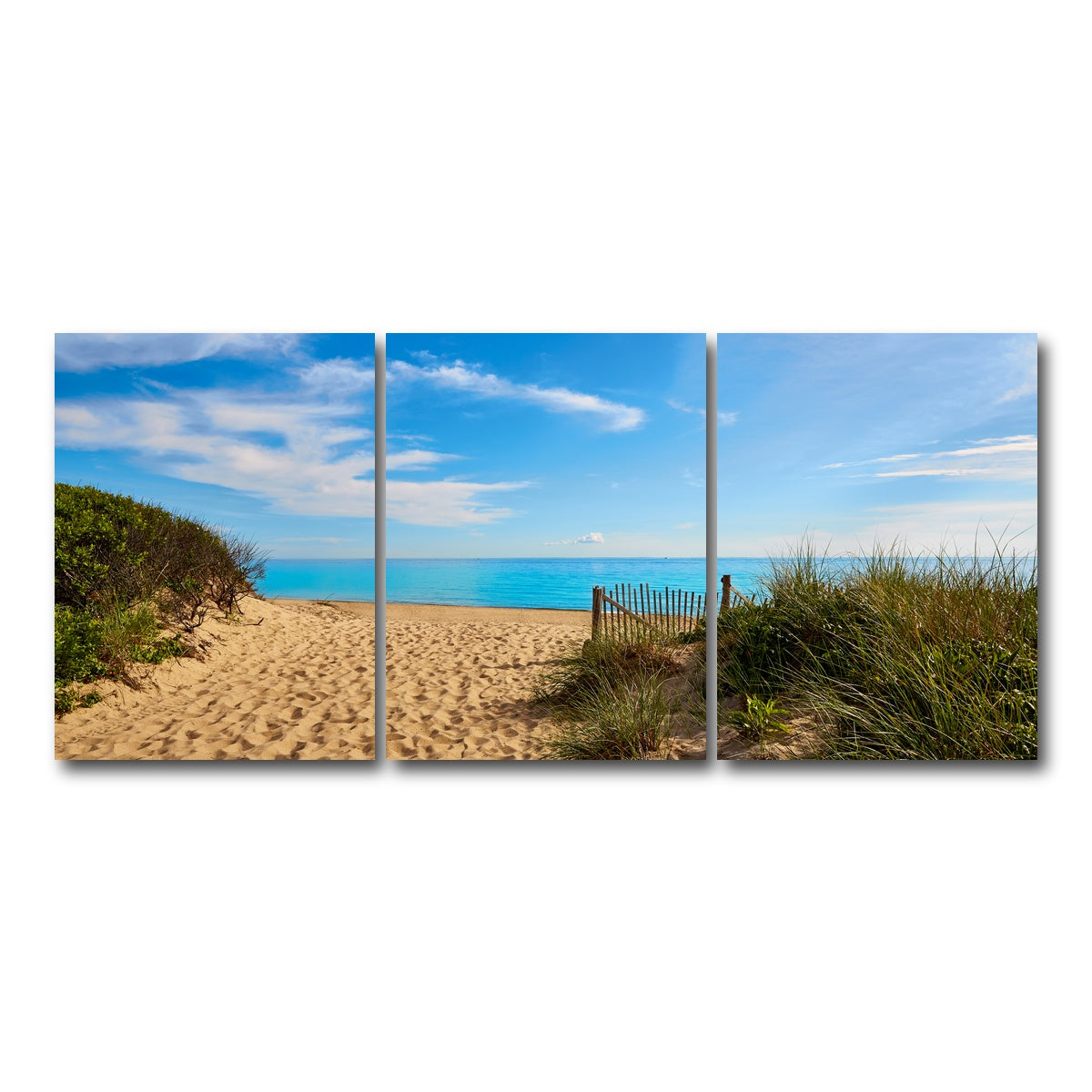 AUTO-MOCKUP WHITE | Herring Cove Beach | 3 Piece | Gallery Wrap Canvas | group=18x24