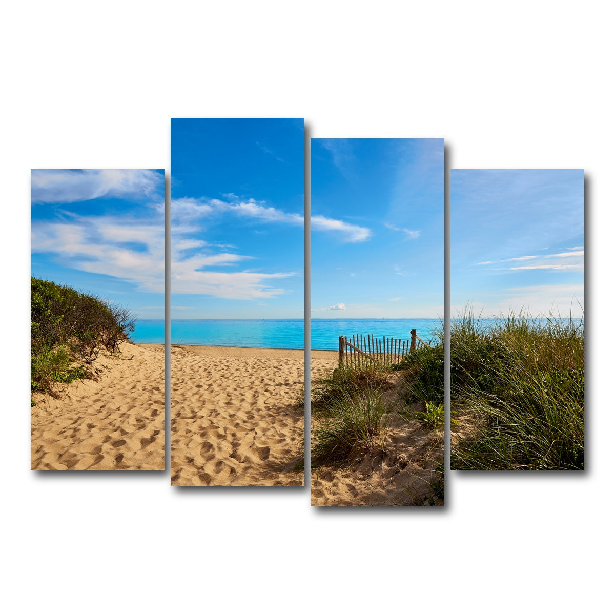 AUTO-MOCKUP WHITE | Herring Cove Beach | 4 Piece | Gallery Wrap Canvas | group=4_normal