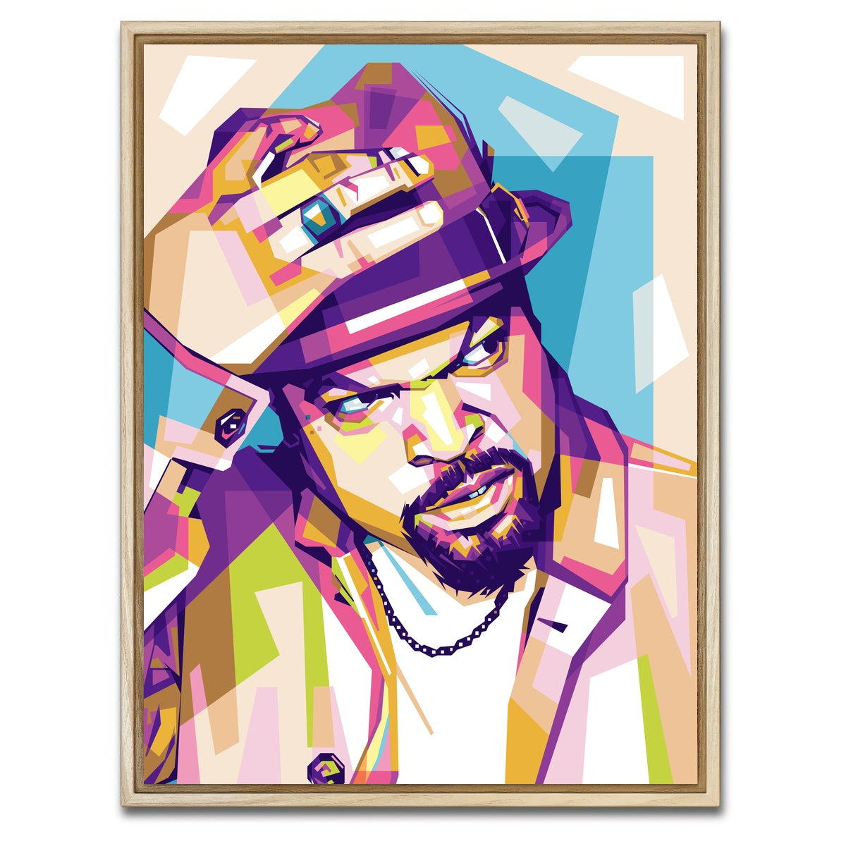 AUTO-MOCKUP WHITE | Hey Dude This is Ice Cube | 1 Piece | Natural Framed Canvas | group=3x4