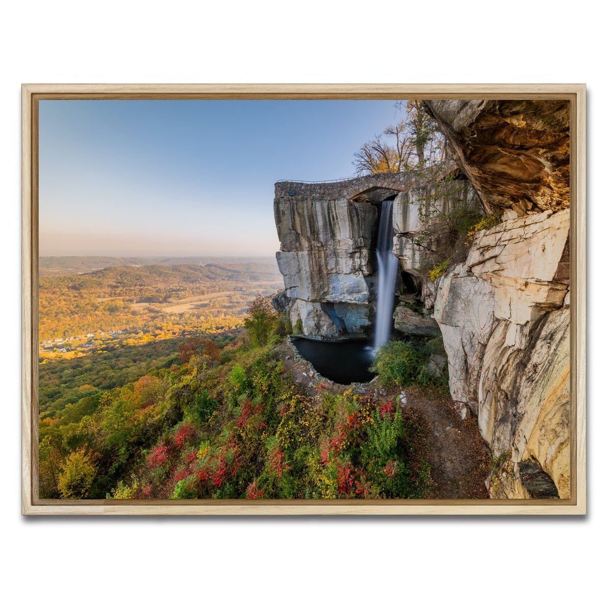 AUTO-MOCKUP WHITE | High Falls at Lookout Mountain | 1 Piece | Natural Framed Canvas | group=4x3