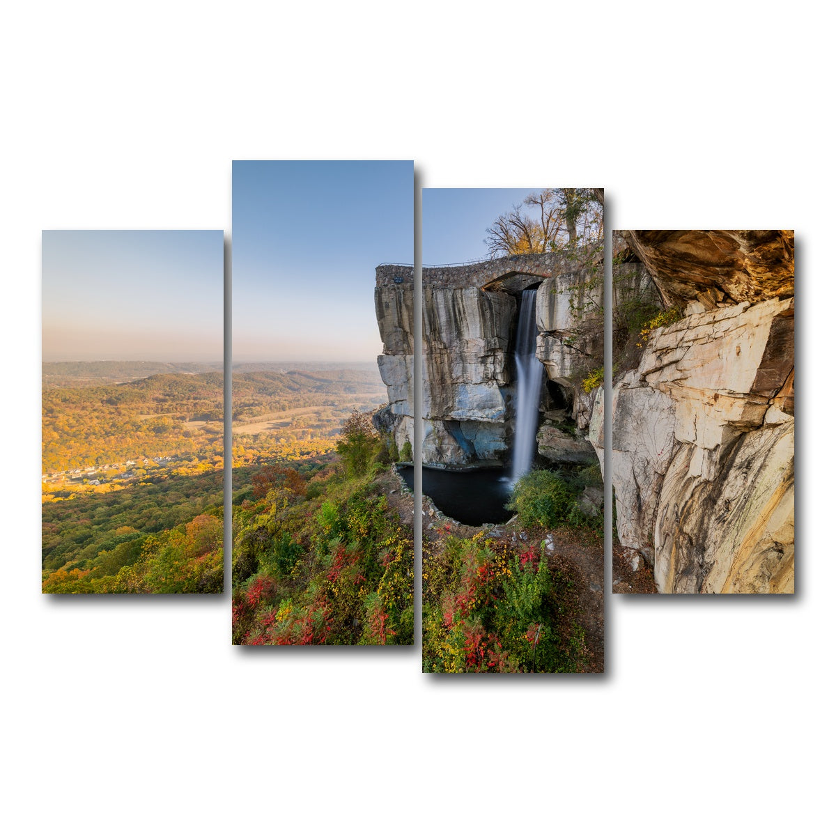 AUTO-MOCKUP WHITE | High Falls at Lookout Mountain | 4 Piece | Gallery Wrap Canvas | group=4_short