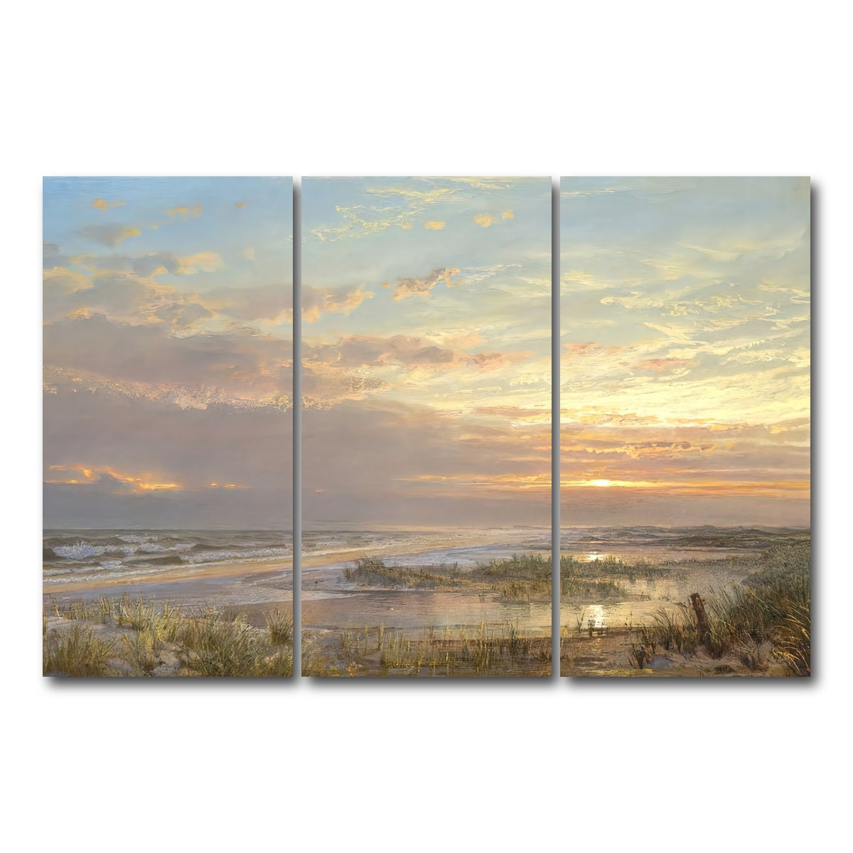 AUTO-MOCKUP WHITE | High Tide | 3 Piece | Gallery Wrap Canvas | group=12x24