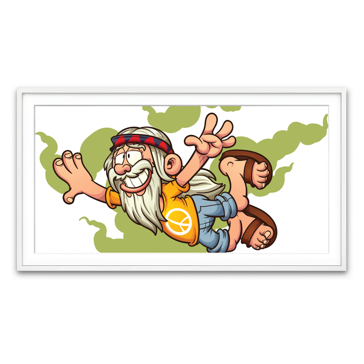 Framed Print 2x1 White