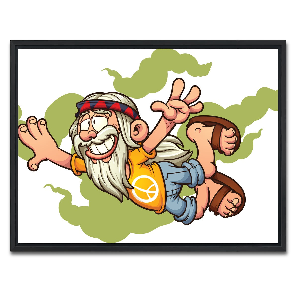 AUTO-MOCKUP WHITE | High in the Smoke Clouds | 1 Piece | Black Framed Canvas | group=4x3