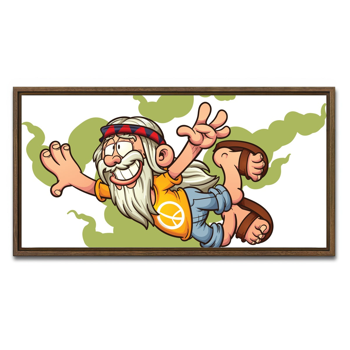 AUTO-MOCKUP WHITE | High in the Smoke Clouds | 1 Piece | Walnut Framed Canvas | group=2x1