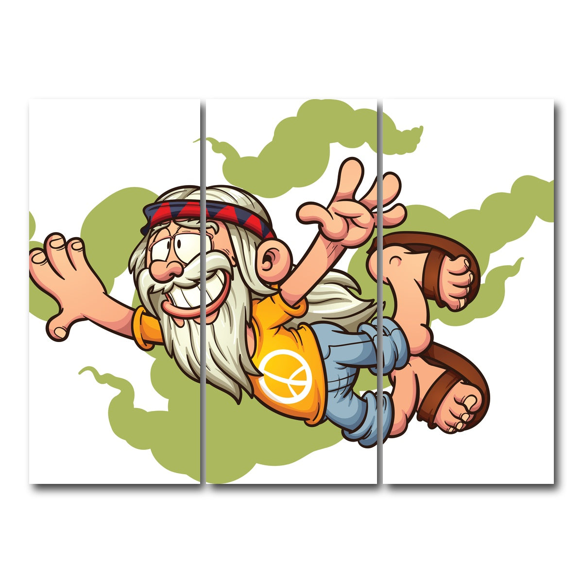 AUTO-MOCKUP WHITE | High in the Smoke Clouds | 3 Piece | Gallery Wrap Canvas | group=8x18