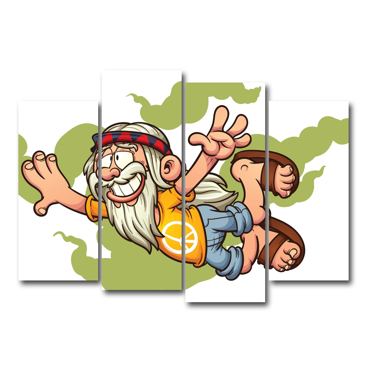 AUTO-MOCKUP WHITE | High in the Smoke Clouds | 4 Piece | Gallery Wrap Canvas | group=4_normal