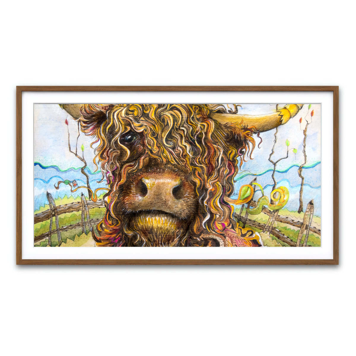 Framed Print 2x1 Walnut