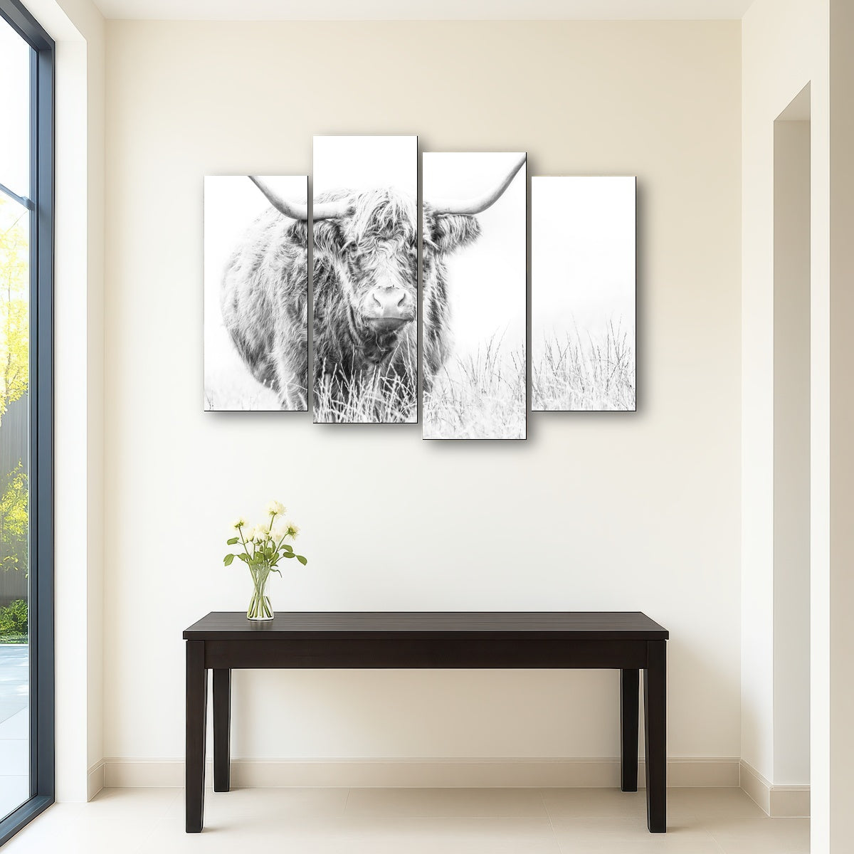 AUTO-MOCKUP ROOM | Highland Cow on white