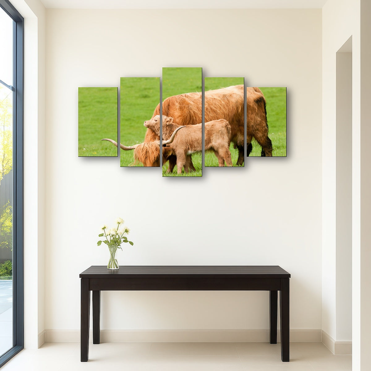AUTO-MOCKUP ROOM | Highland cow with loving calf