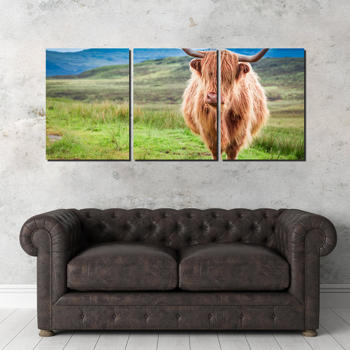Highland Cow in Lsle of Skye Wall Art