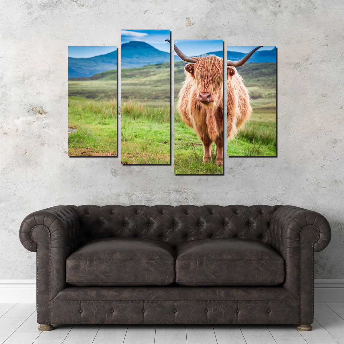 Highland Cow in Lsle of Skye Wall Art