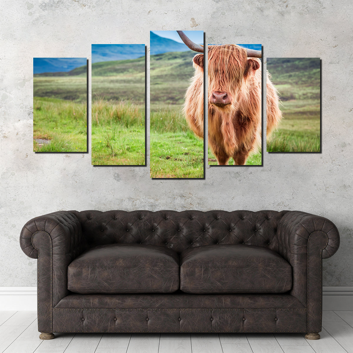 Highland Cow in Lsle of Skye Wall Art