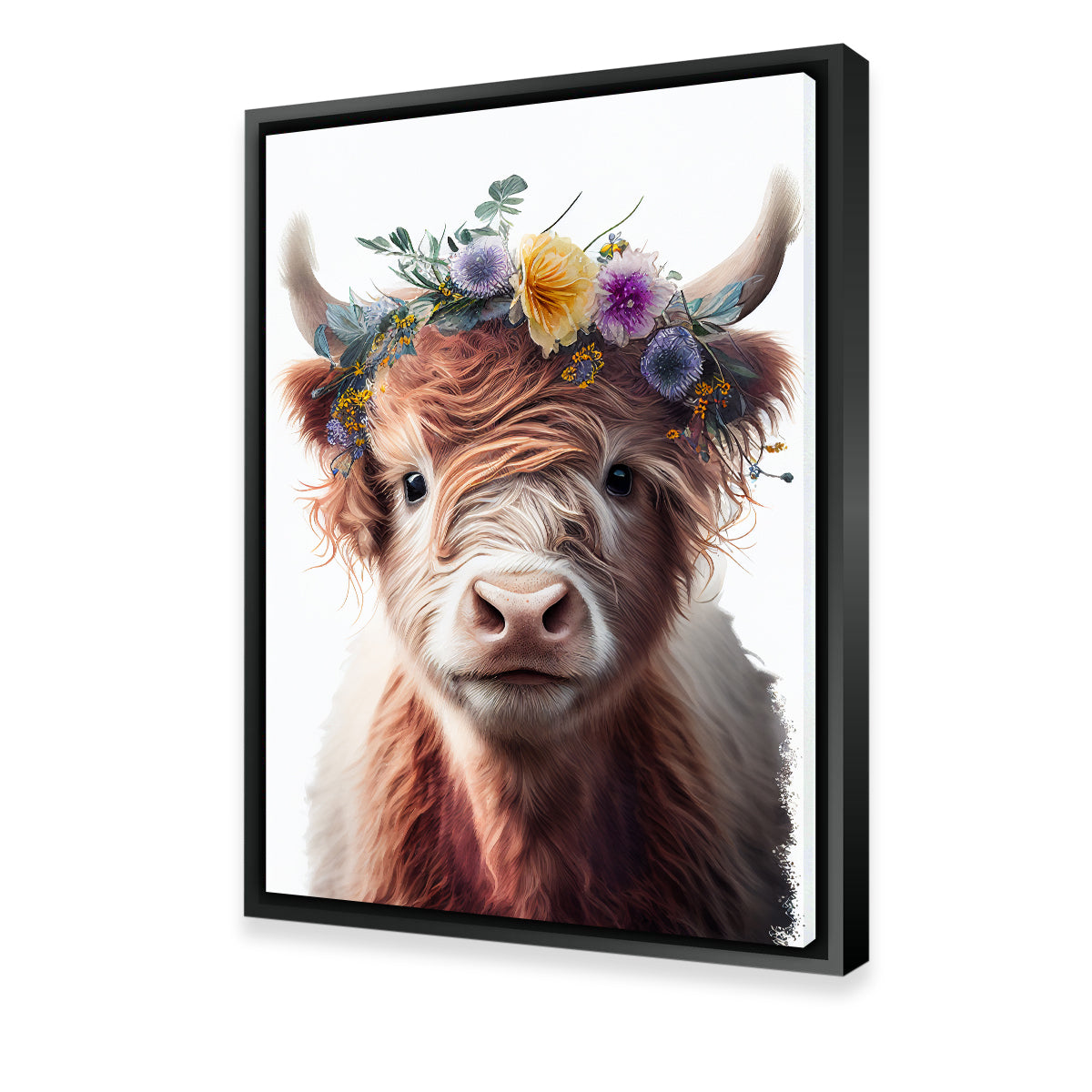 Highland Cow Portrait Wall Art