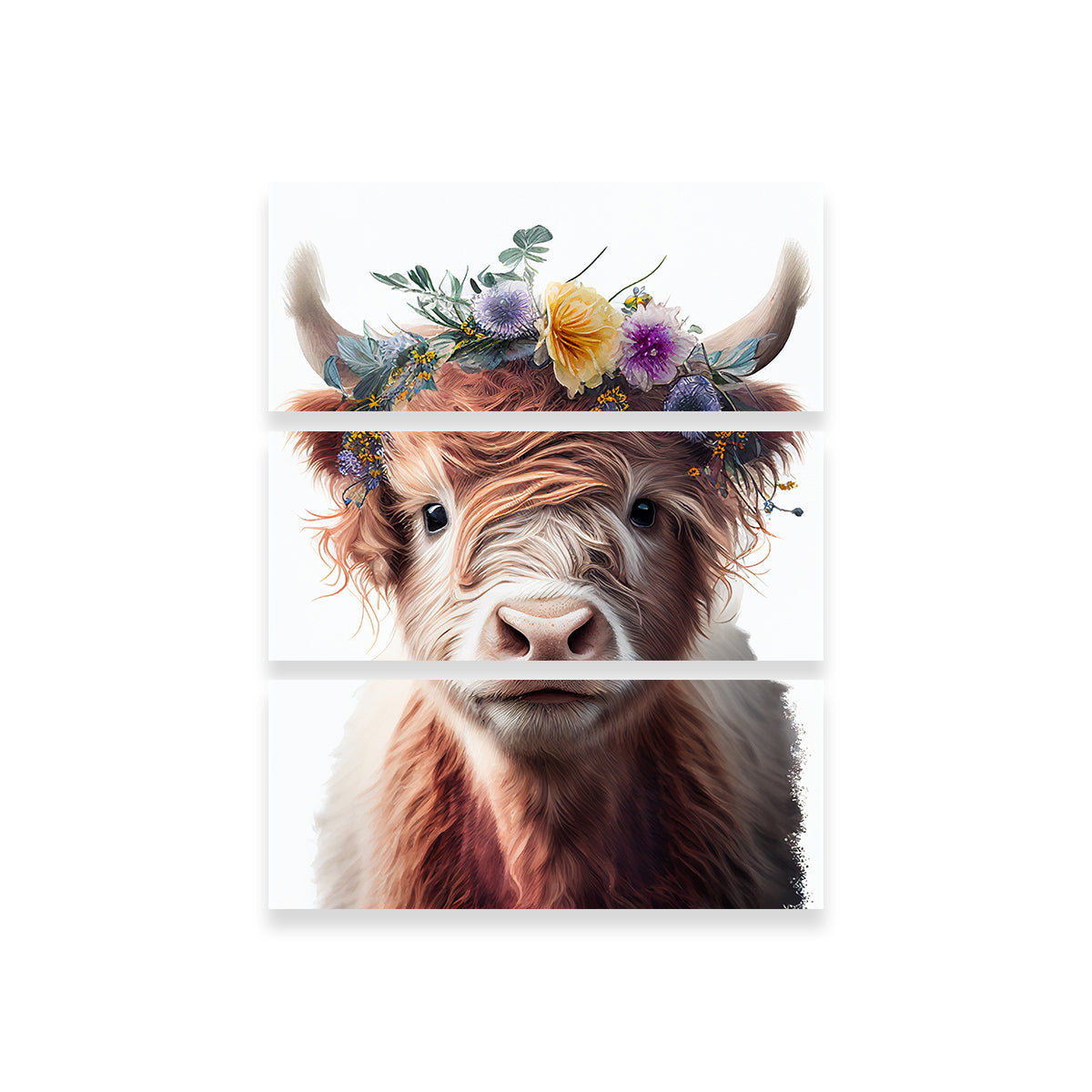 Highland Cow Portrait Wall Art