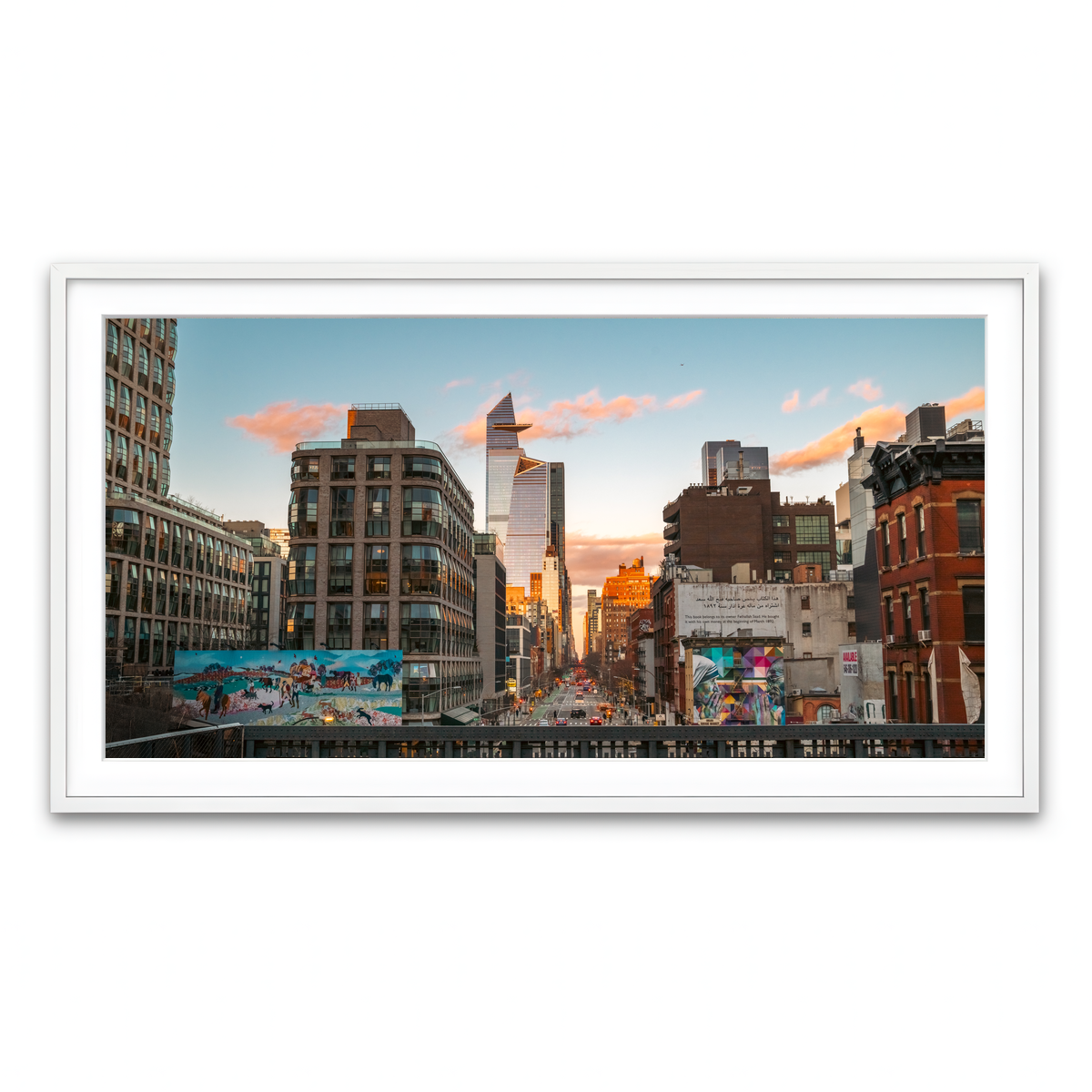 Framed Print 2x1 White