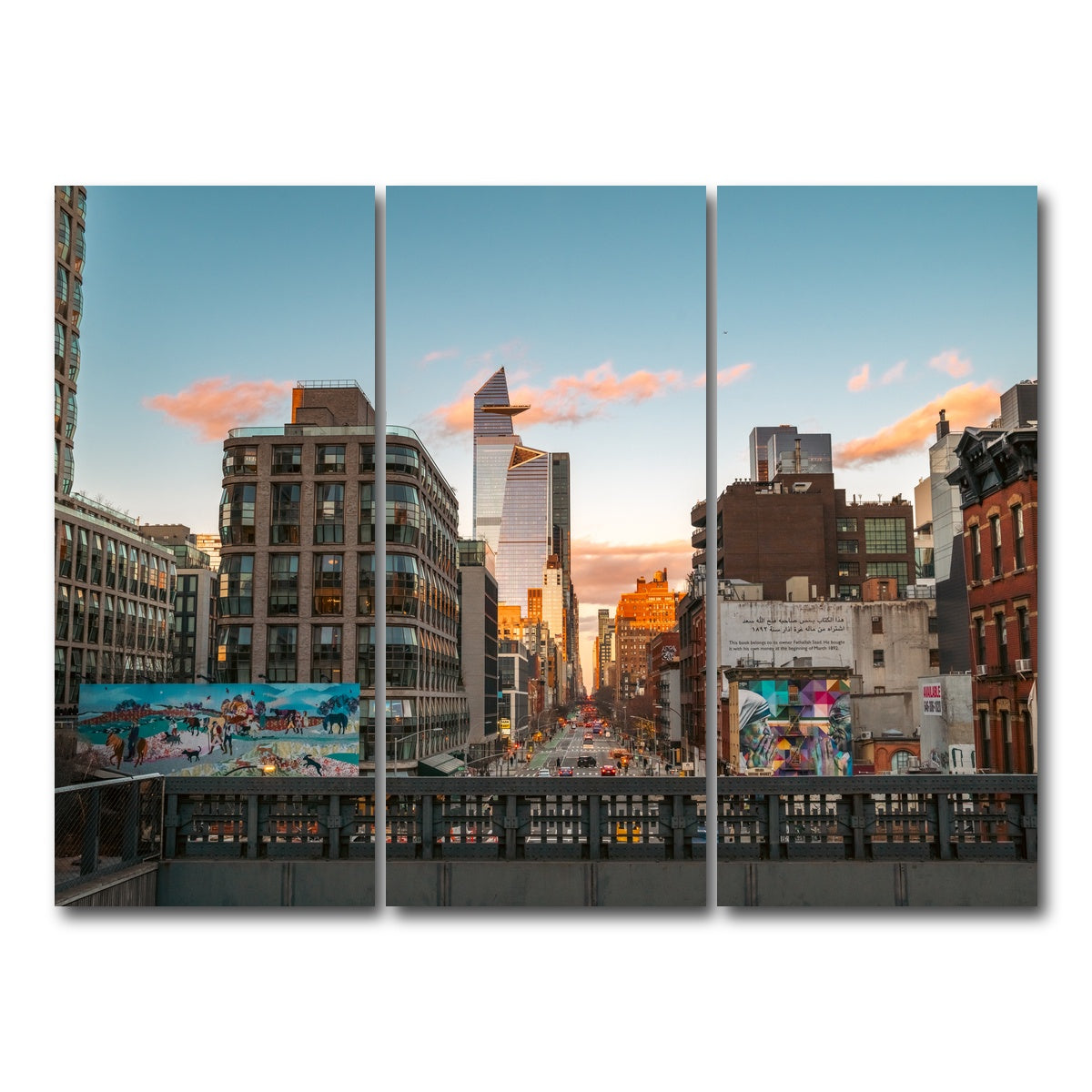 AUTO-MOCKUP WHITE | Highline Walk | 3 Piece | Gallery Wrap Canvas | group=8x18