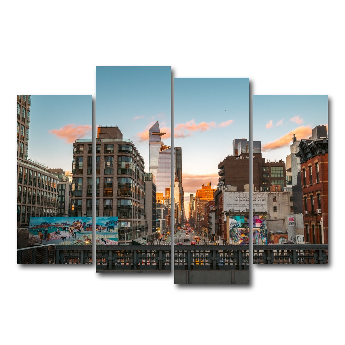 AUTO-MOCKUP WHITE | Highline Walk | 4 Piece | Gallery Wrap Canvas | group=4_normal