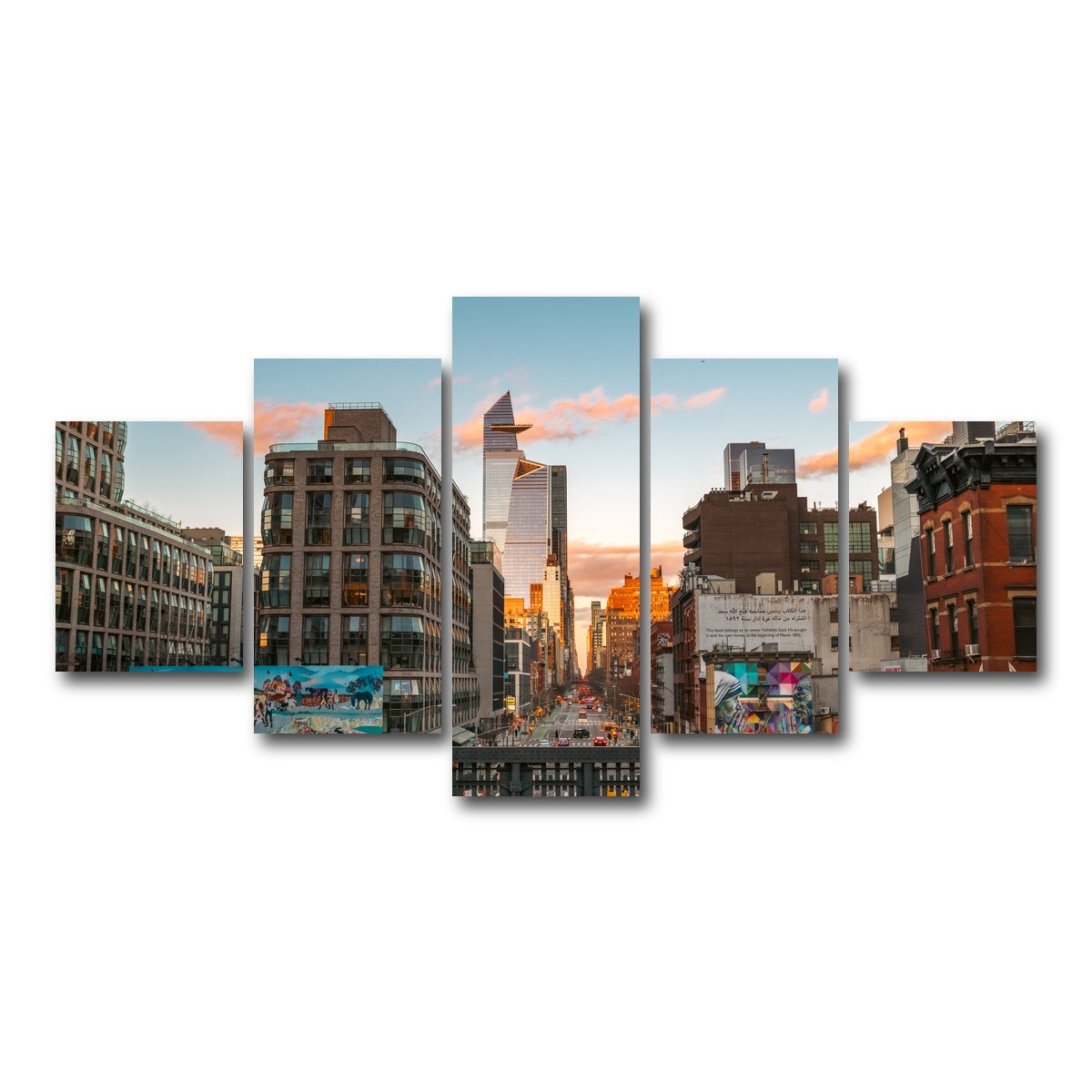 AUTO-MOCKUP WHITE | Highline Walk | 5 Piece | Gallery Wrap Canvas | group=5_short