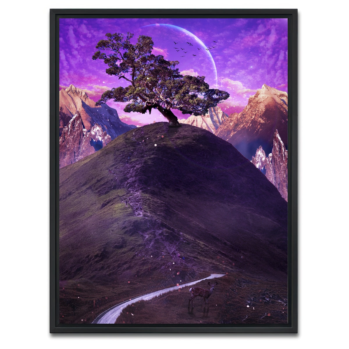 AUTO-MOCKUP WHITE | Hill | 1 Piece | Black Framed Canvas | group=3x4