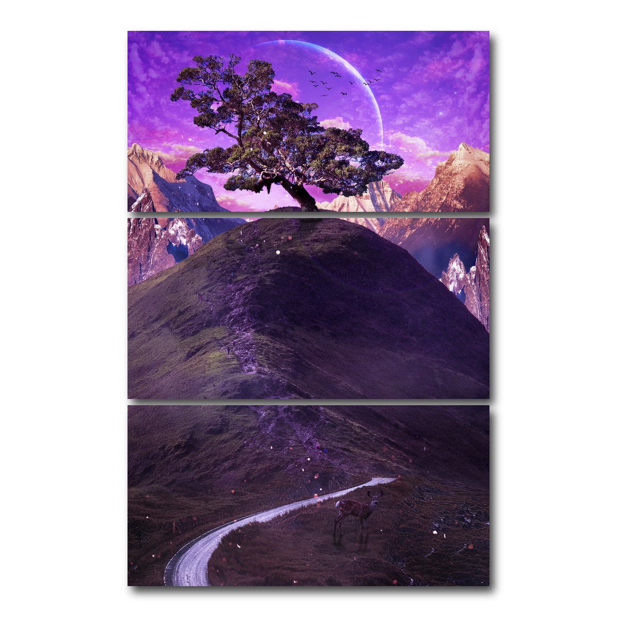 AUTO-MOCKUP WHITE | Hill | 3 Piece | Gallery Wrap Canvas | group=12x24_stacked