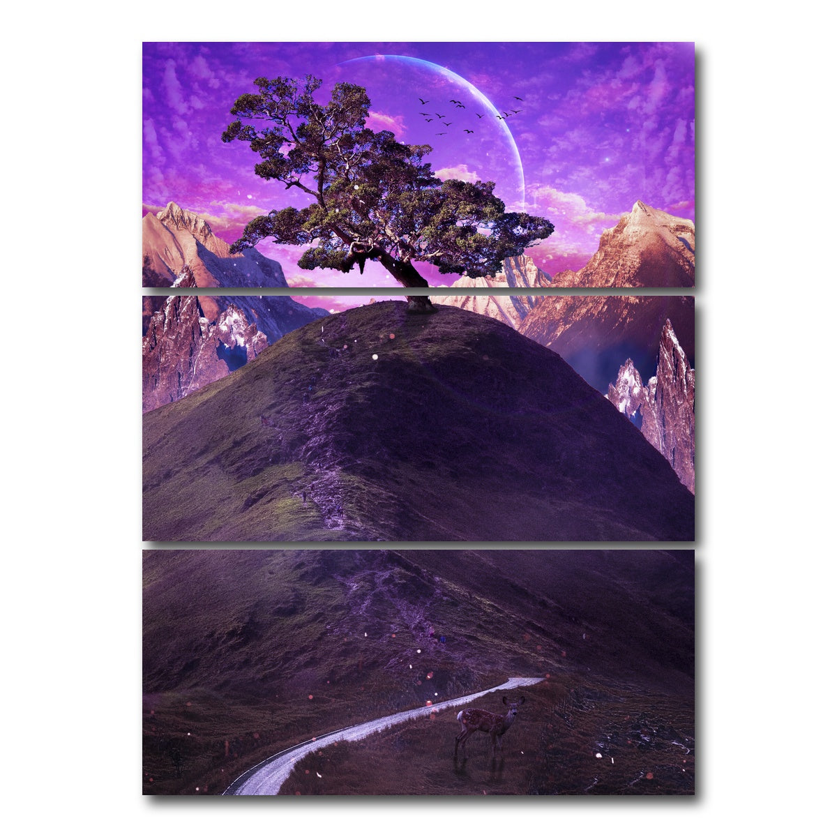 AUTO-MOCKUP WHITE | Hill | 3 Piece | Gallery Wrap Canvas | group=8x18_stacked