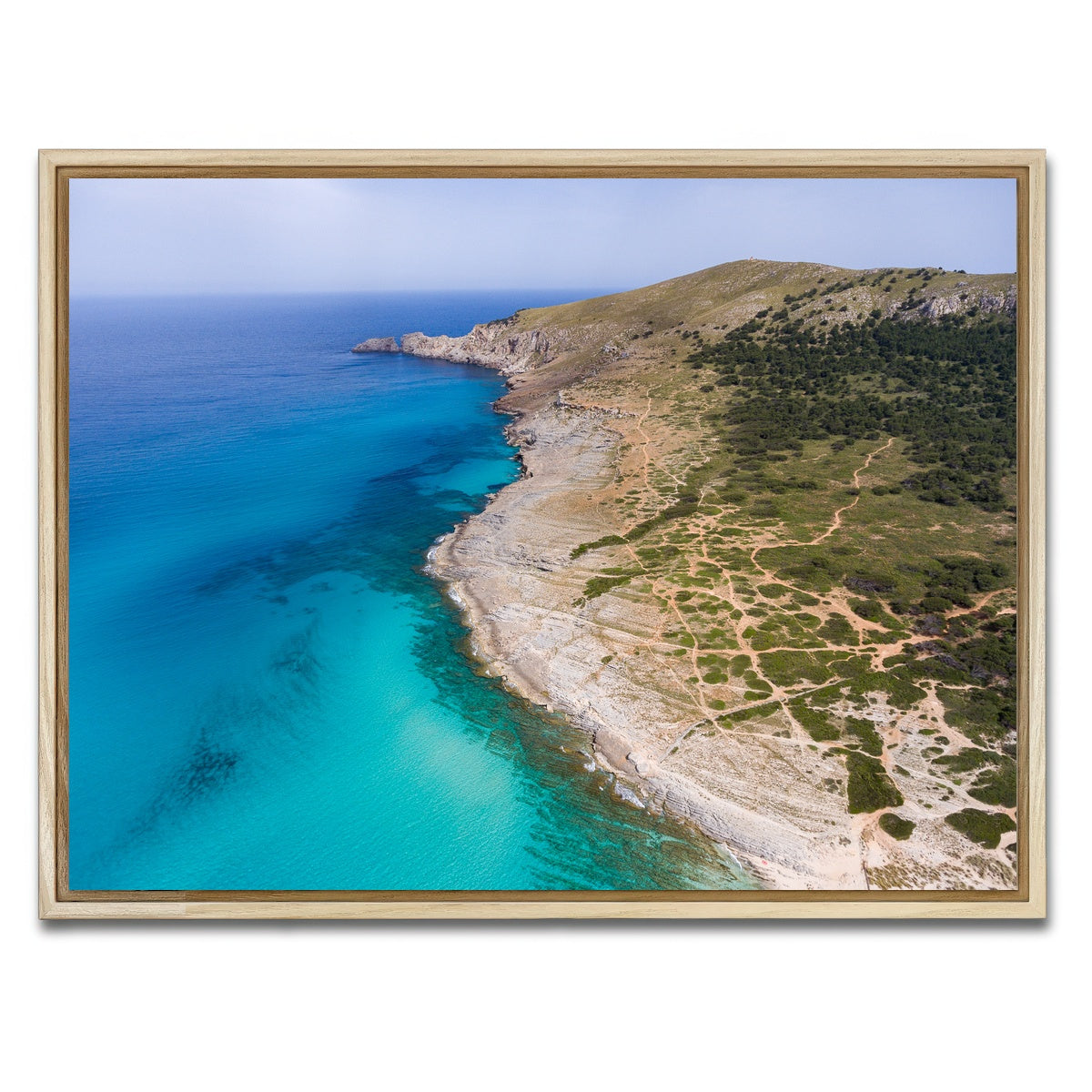 AUTO-MOCKUP WHITE | Hill and Sea | 1 Piece | Natural Framed Canvas | group=4x3