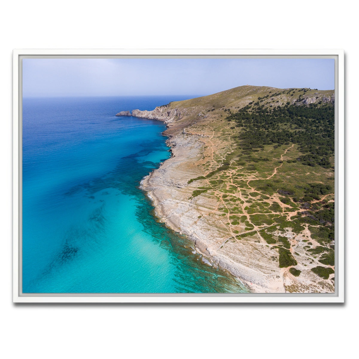 AUTO-MOCKUP WHITE | Hill and Sea | 1 Piece | White Framed Canvas | group=4x3