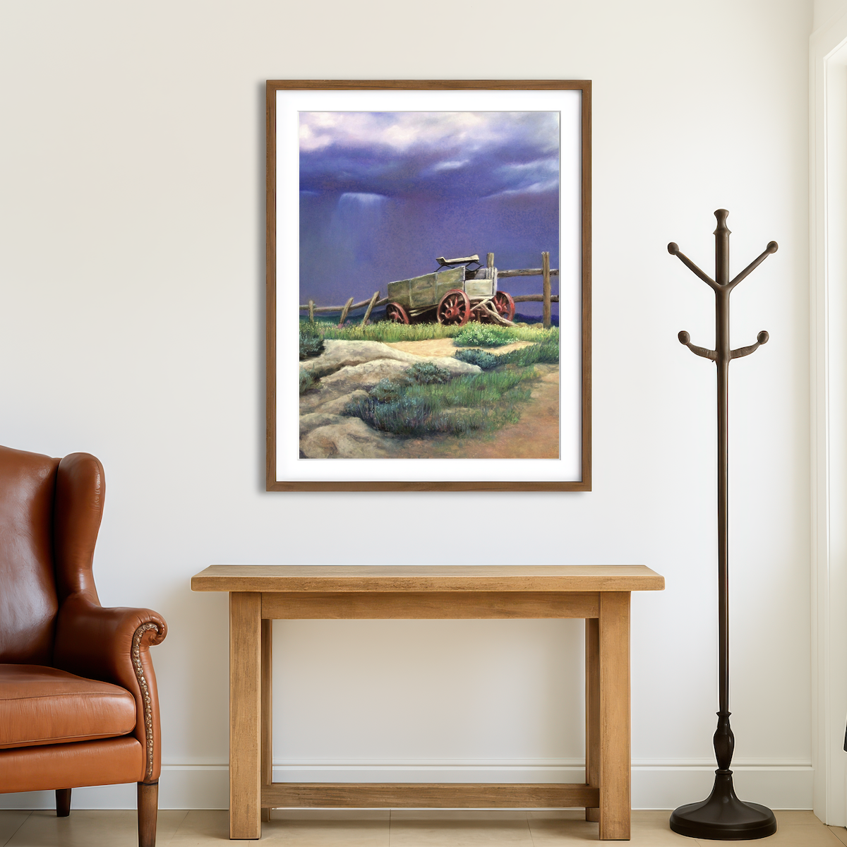 AUTO-MOCKUP ROOM | Hilltop Wagon Wall Art
