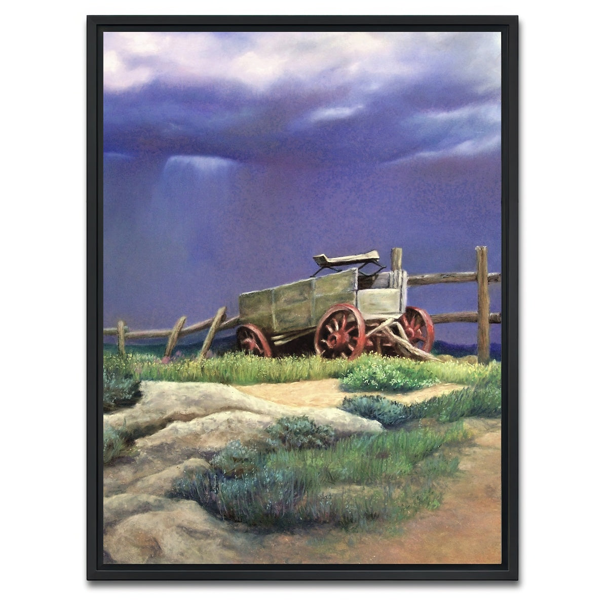AUTO-MOCKUP WHITE | Hilltop Wagon | 1 Piece | Black Framed Canvas | group=3x4