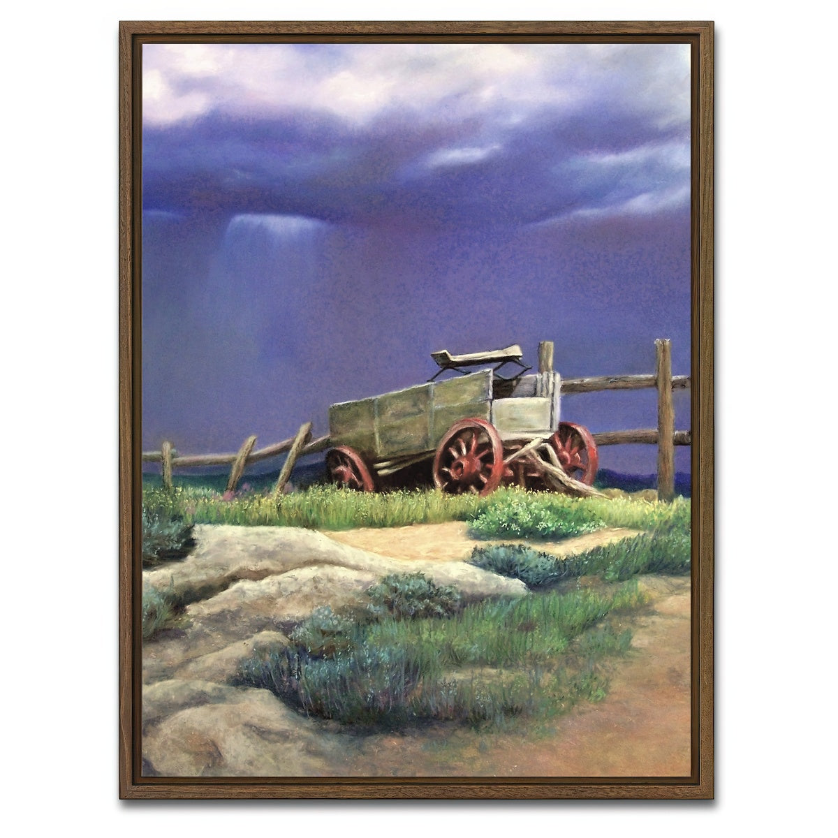 AUTO-MOCKUP WHITE | Hilltop Wagon | 1 Piece | Walnut Framed Canvas | group=3x4
