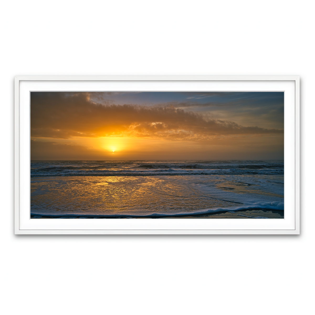 Framed Print 2x1 White