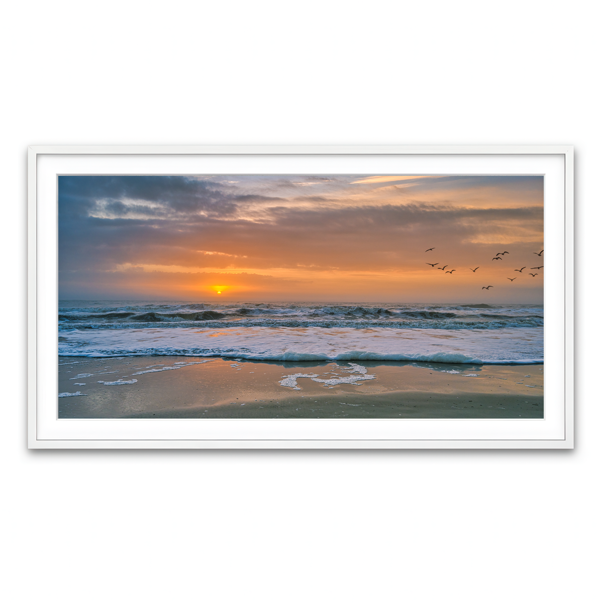 Framed Print 2x1 White