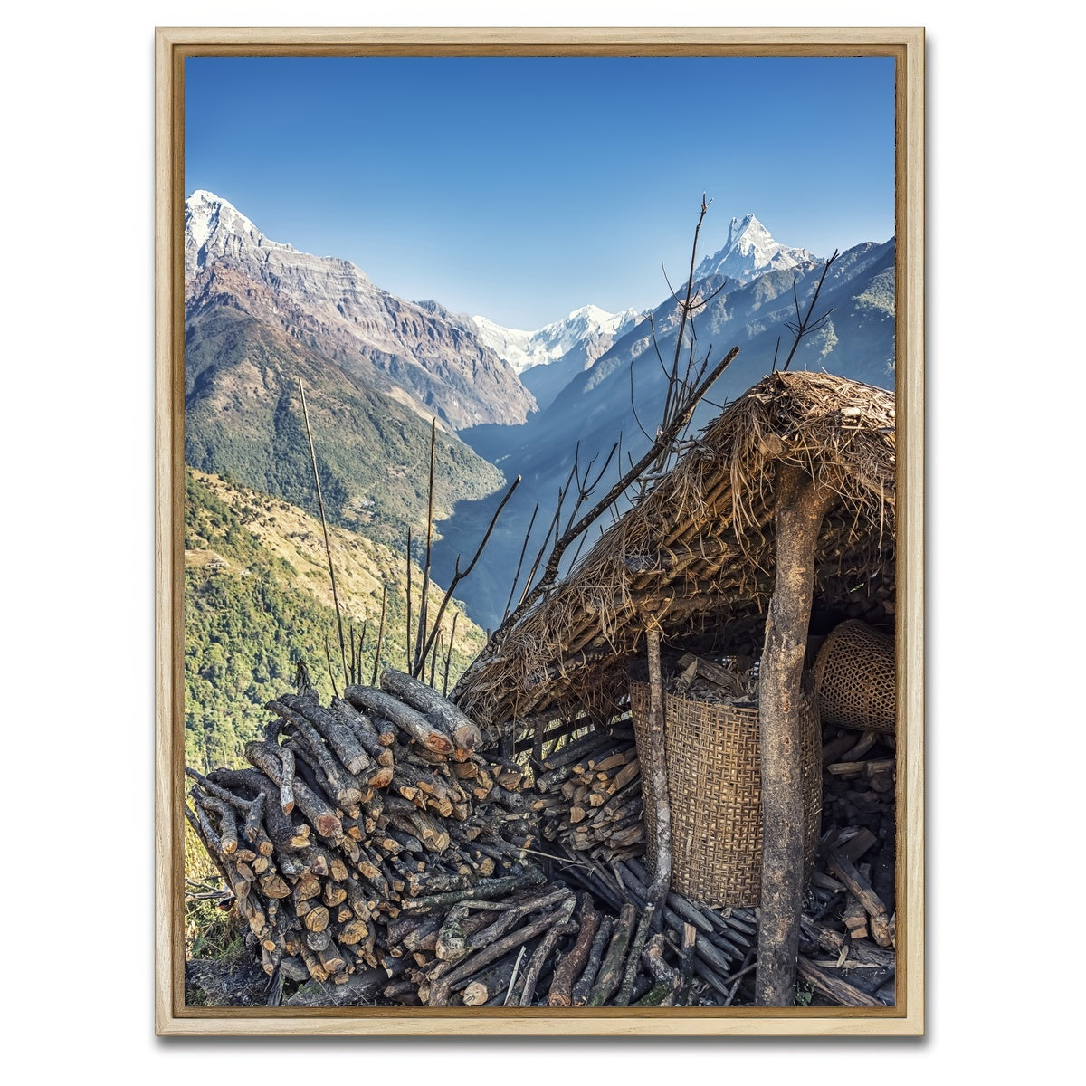 AUTO-MOCKUP WHITE | Himalayan Landscape | 1 Piece | Natural Framed Canvas | group=3x4