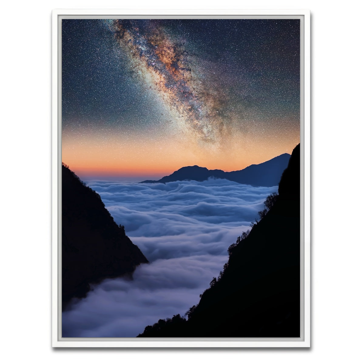 AUTO-MOCKUP WHITE | Himalayan Night | 1 Piece | White Framed Canvas | group=3x4