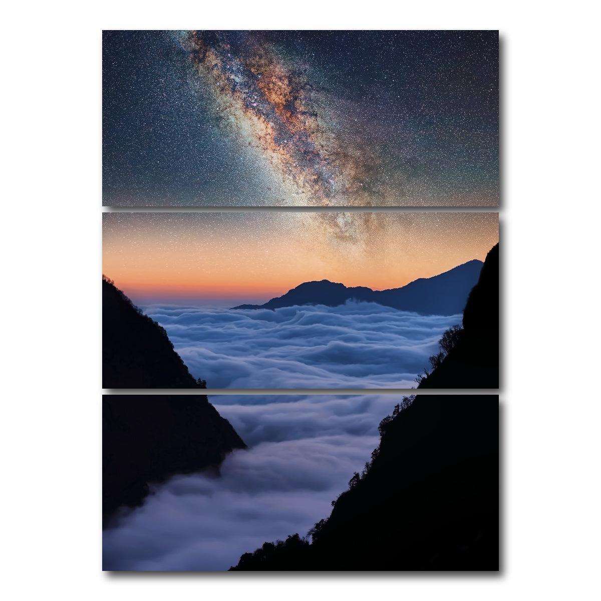 AUTO-MOCKUP WHITE | Himalayan Night | 3 Piece | Gallery Wrap Canvas | group=8x18_stacked