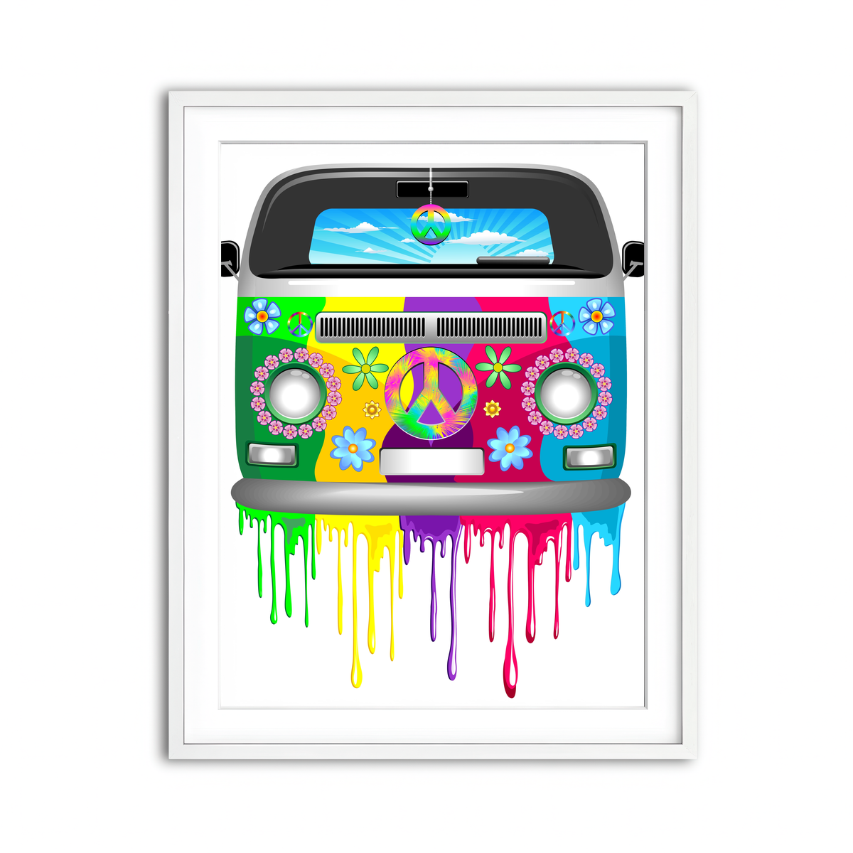 Framed Print 3x4 White