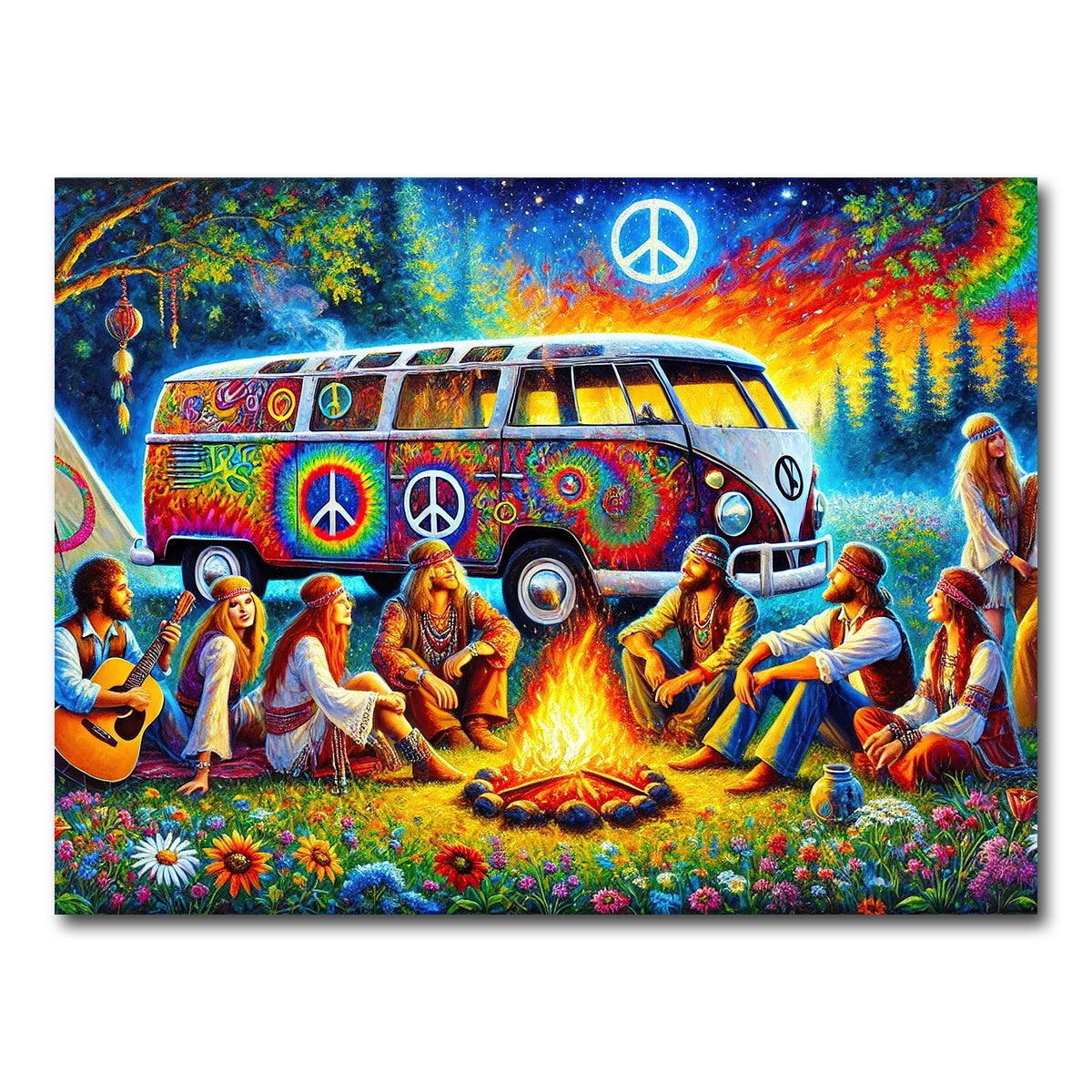AUTO-MOCKUP WHITE | Hippie Campfire | 1 Piece | Gallery Wrap Canvas | group=4x3