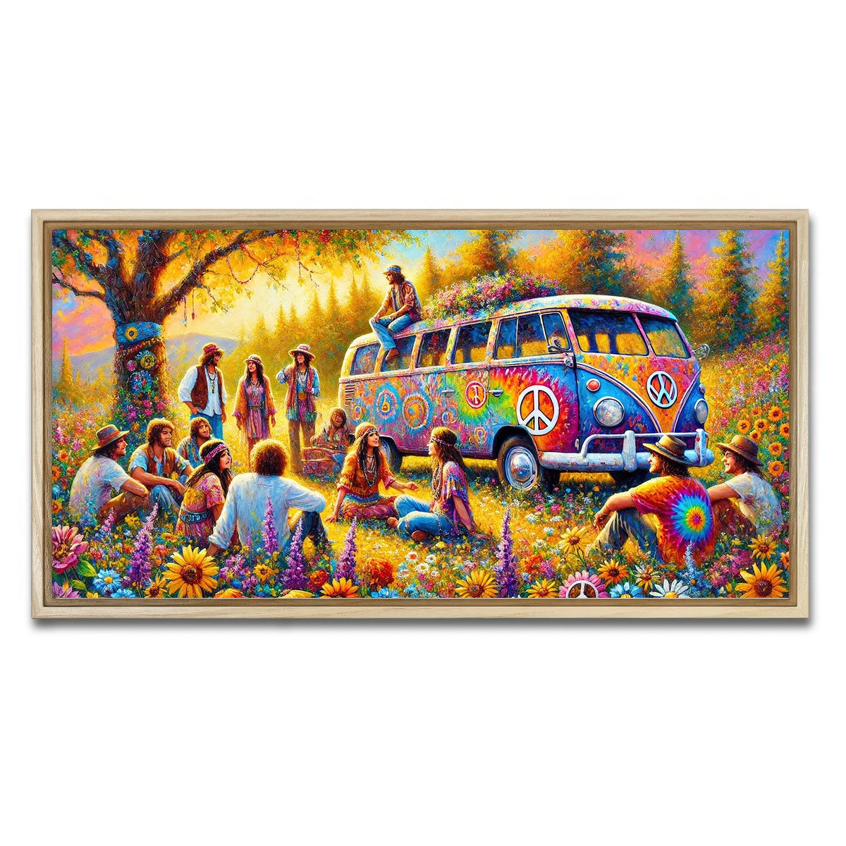 AUTO-MOCKUP WHITE | Hippie Life | 1 Piece | Natural Framed Canvas | group=2x1