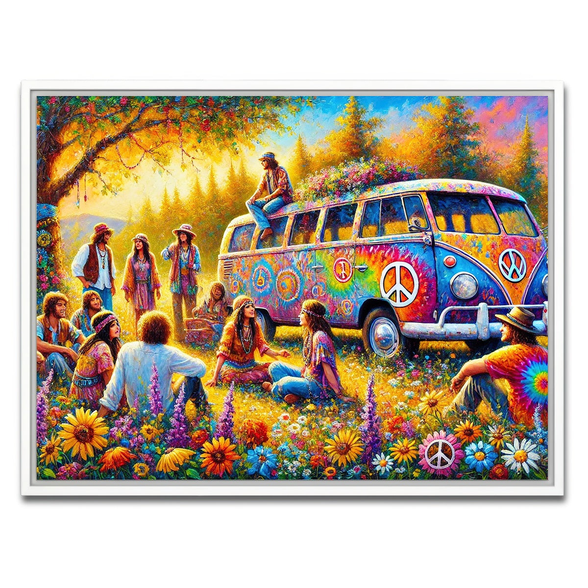 AUTO-MOCKUP WHITE | Hippie Life | 1 Piece | White Framed Canvas | group=4x3