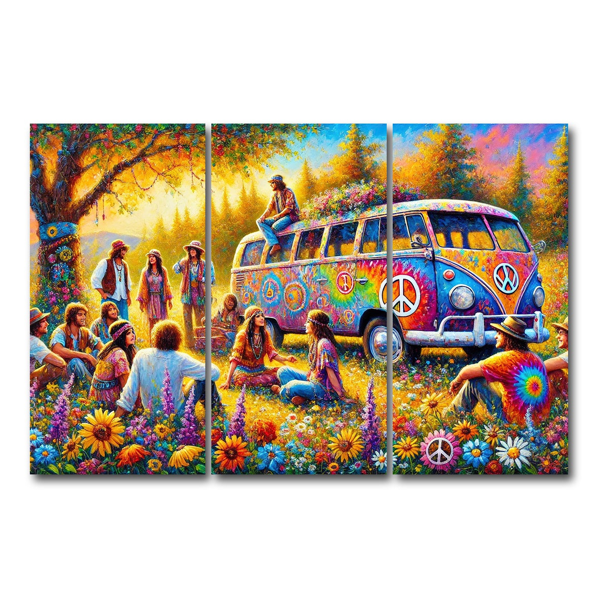 AUTO-MOCKUP WHITE | Hippie Life | 3 Piece | Gallery Wrap Canvas | group=12x24