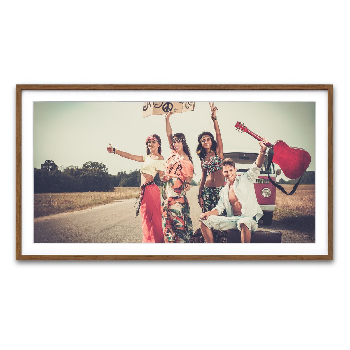 Framed Print 2x1 Walnut