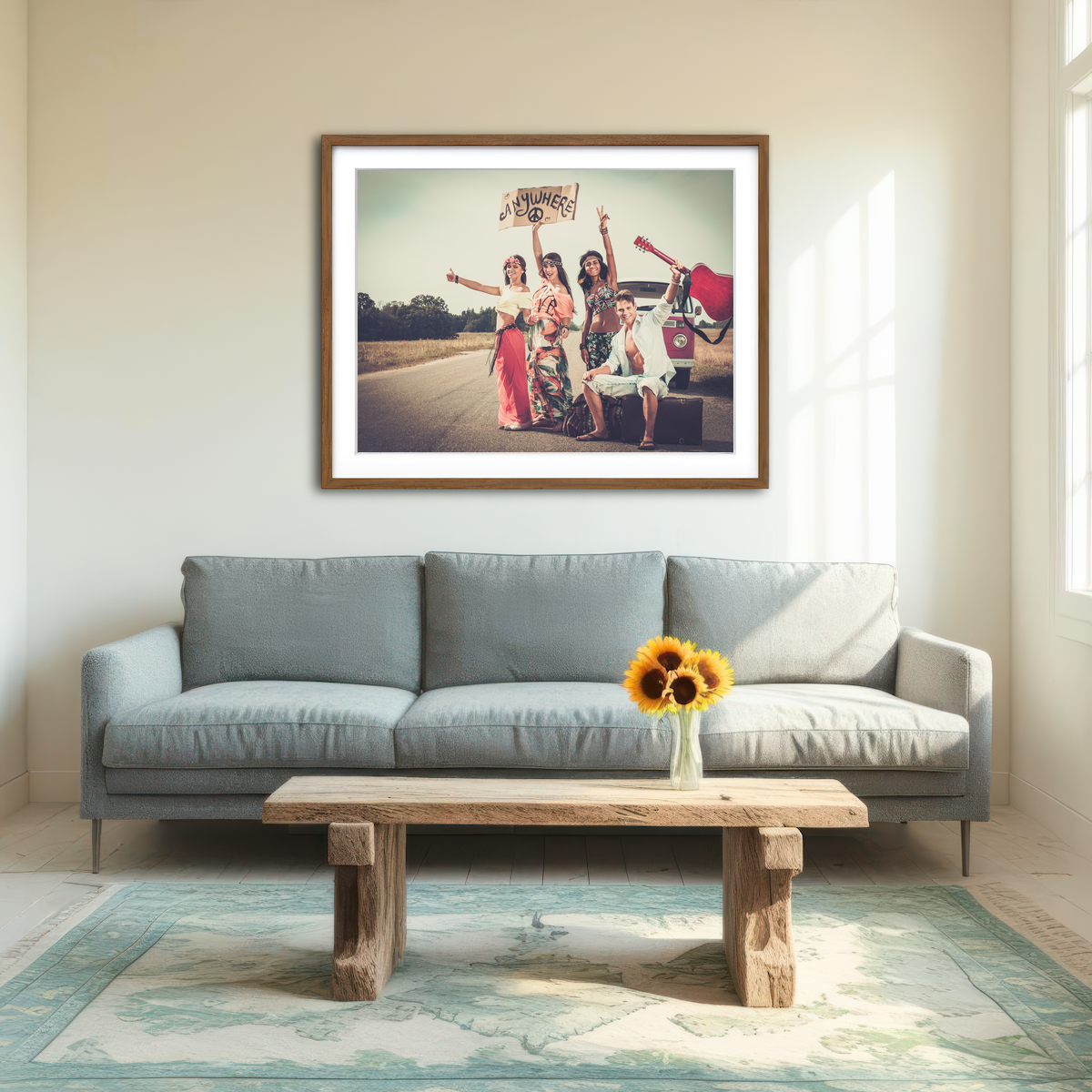 AUTO-MOCKUP ROOM | Hippie Road Trip Wall Art