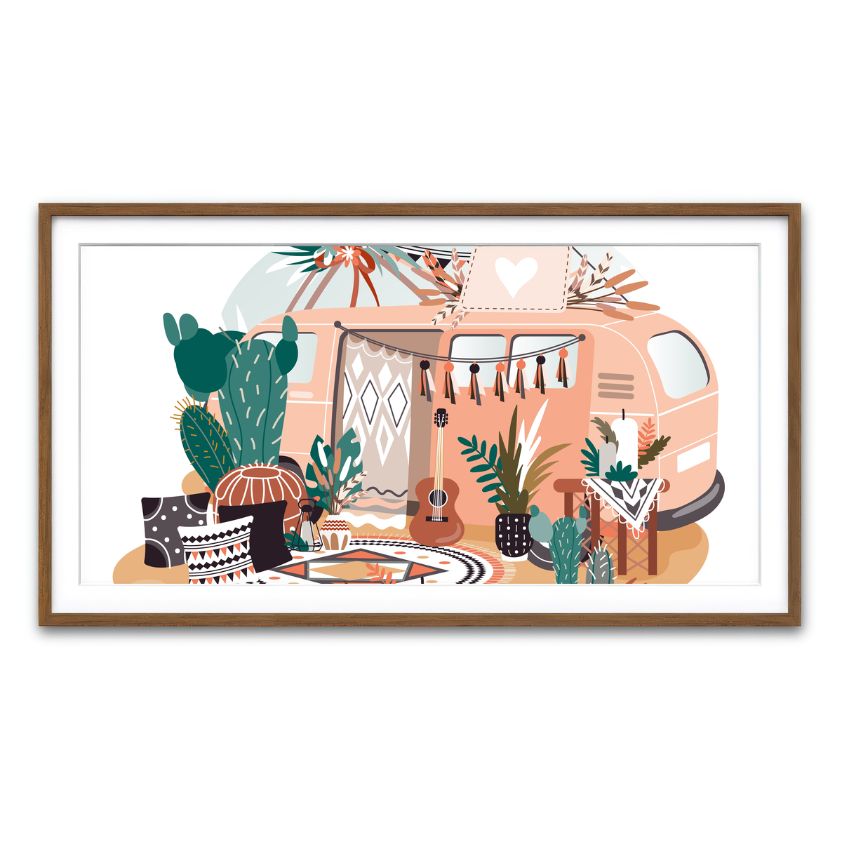 Framed Print 2x1 Walnut